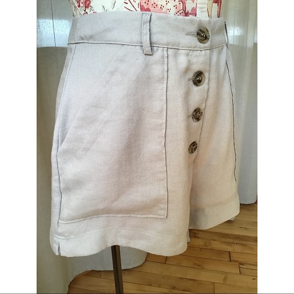 Button Fly High Rise Shorts - Picture 3 of 7